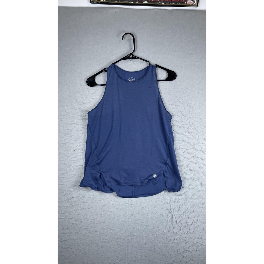ASICS C1 Shirt Mens Small Blue Running‎ Tank Top Sleeveless Athletic Training